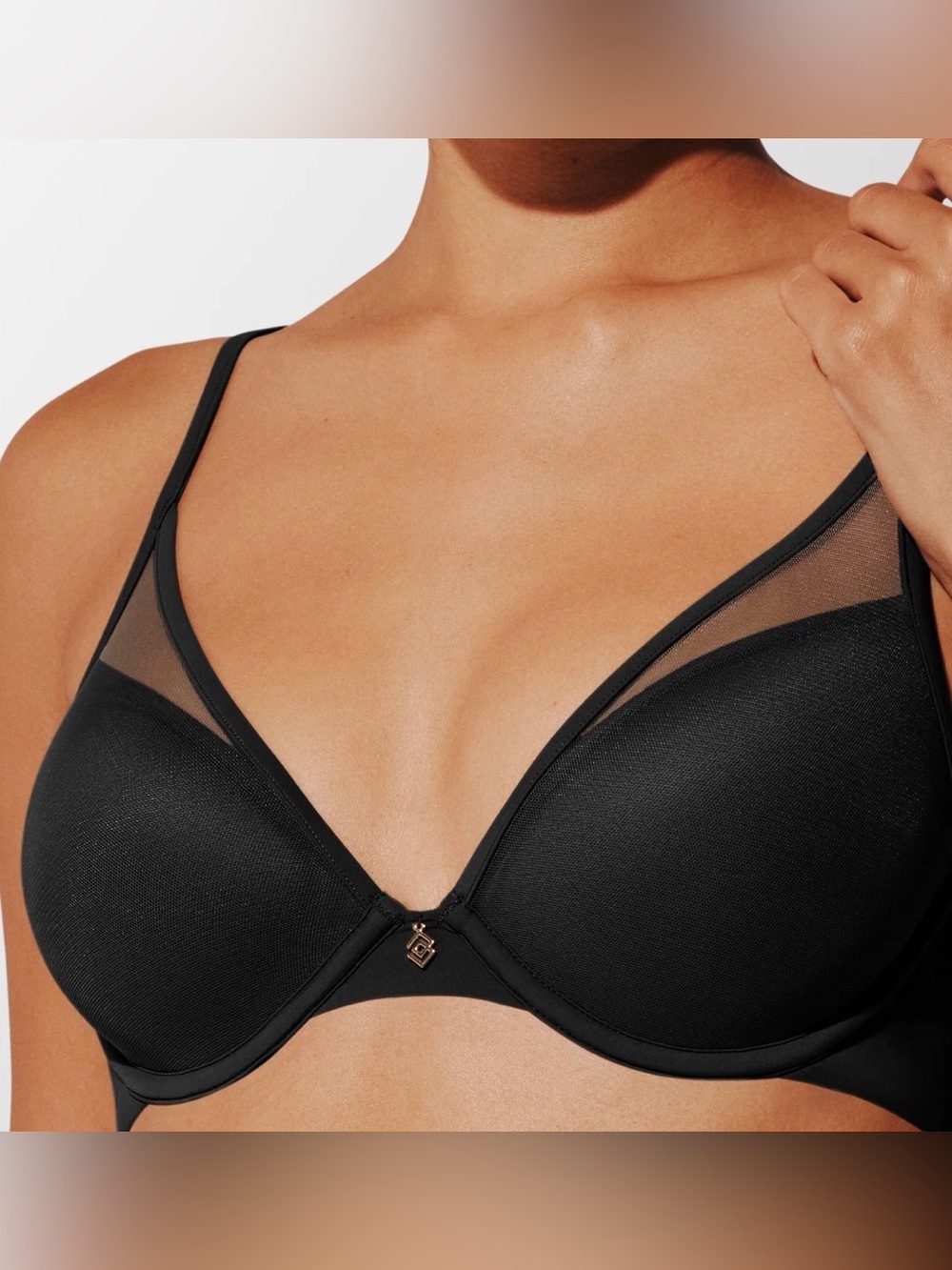 NWT ThirdLove 24/7 Classic Uplift Plunge Bra Black